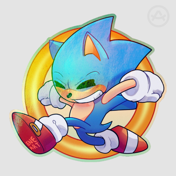 chibi sonic the hedgehog - sticker
