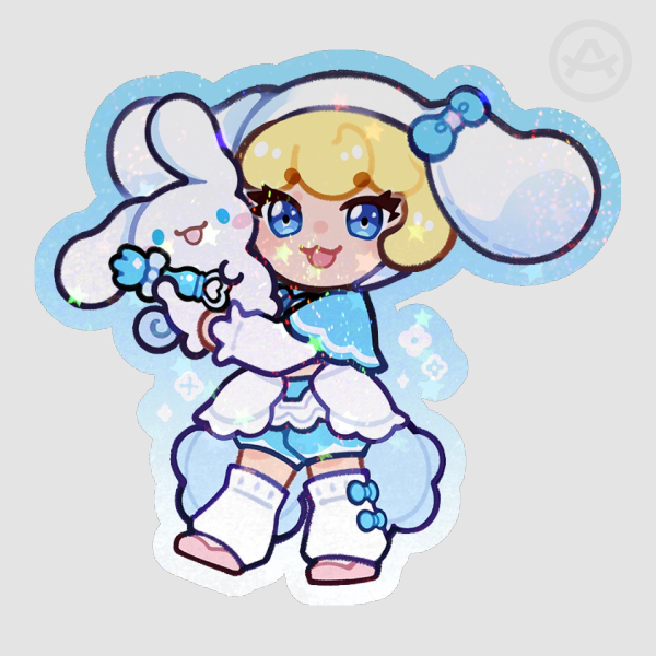 Overwatch Kiriko x Cinnamoroll | Holographic Sticker