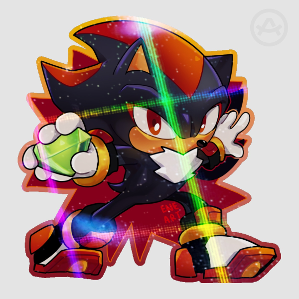 Chibi Shadow the Hedgehog - sticker
