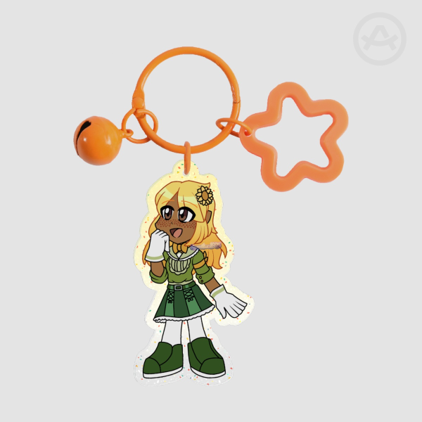 Sunflower (Plants Vs Zombies Humanized) Glitter Acrylic Keychains