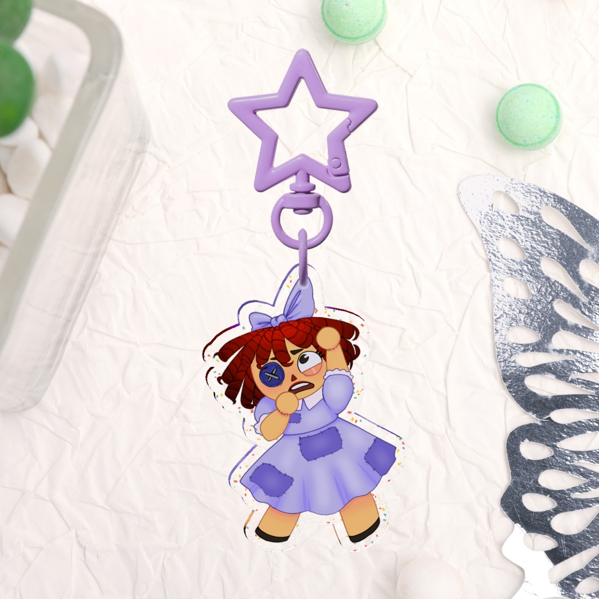 Ragatha Glitter Keychain