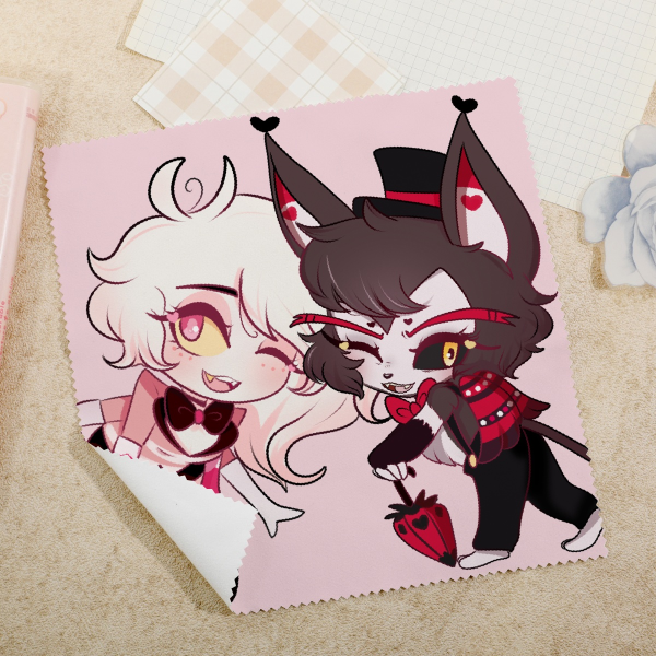 chibi Huskerdust glass cloth