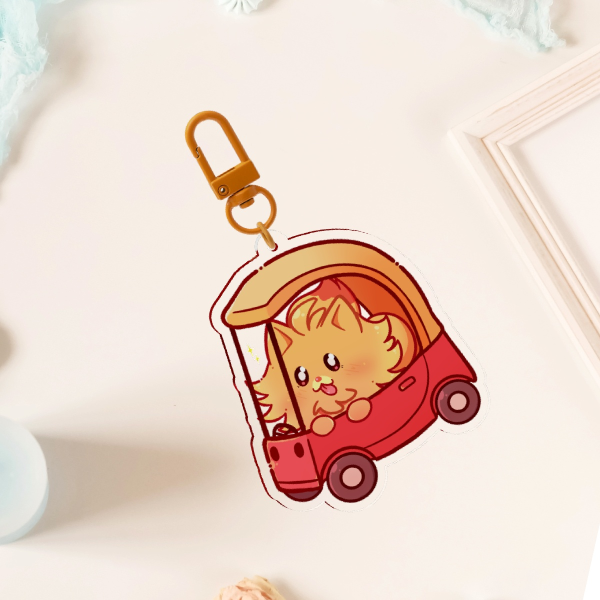 Pombon car - Clear Acrylic Keychains