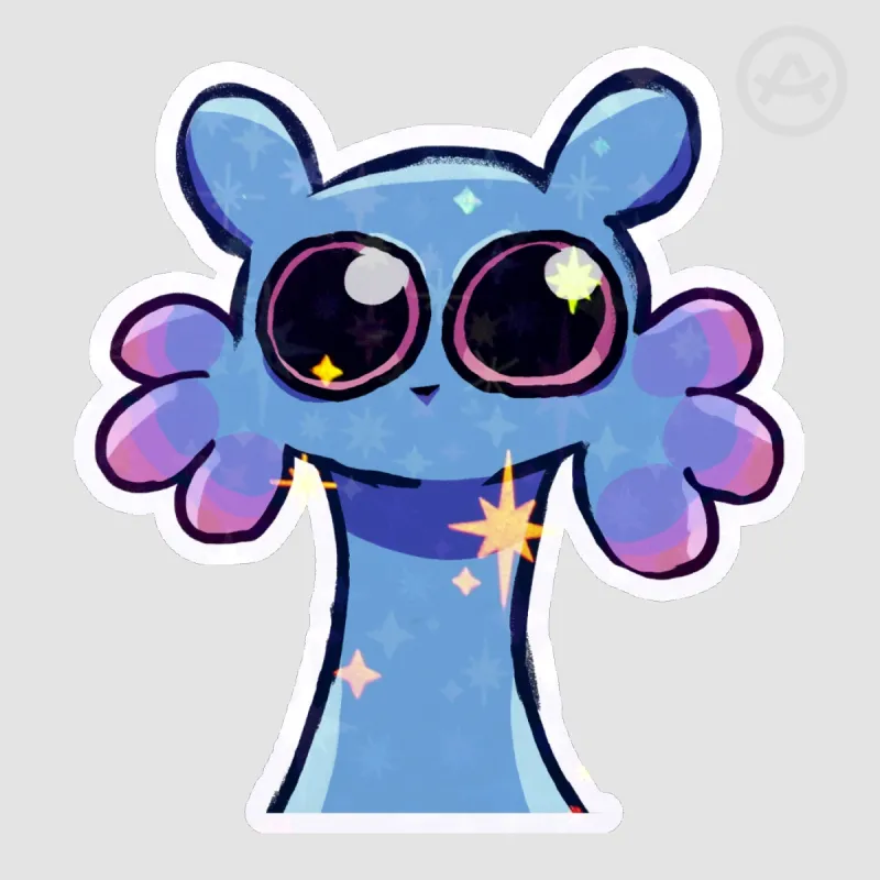 Silly Rivulet Rain world Silly Rivulet Holo Sparkle Sticker by Mellow_Lynx - ACGGOODS