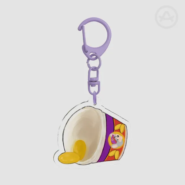 Coin Cup Arcade Chuck's - Random Collab - Clear Acrylic Small Keychain