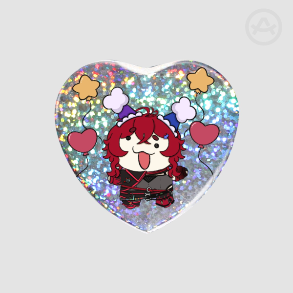 ANN13's FIRST BIRTHDAY Holo Heart Badge/Pin