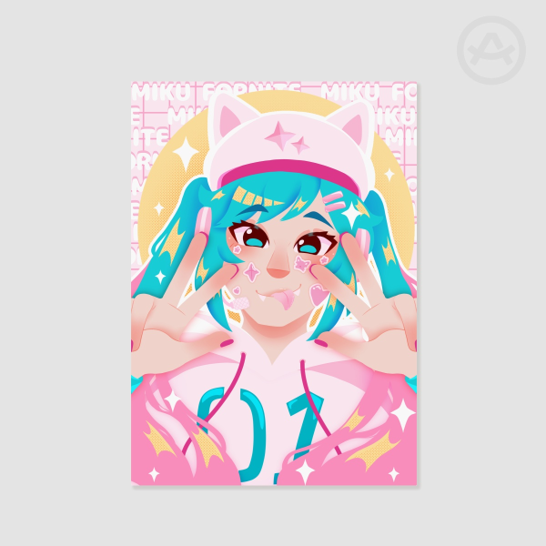 Miku Fornite Print A5