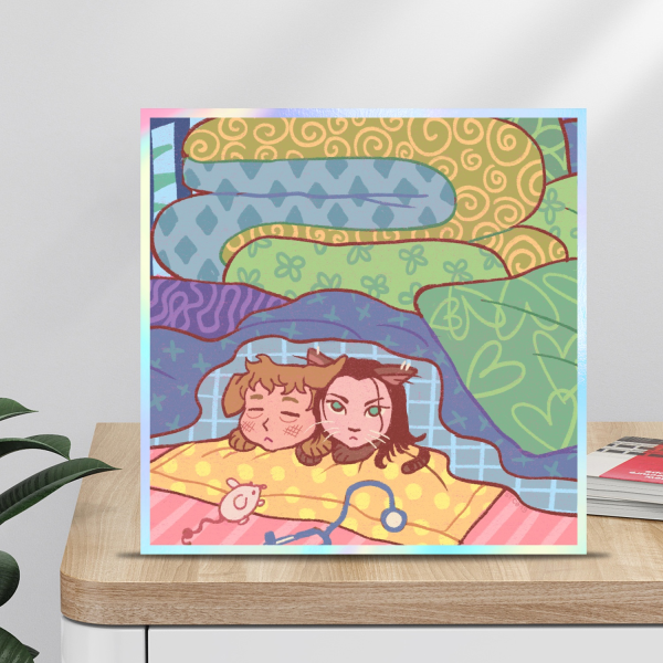 "Whitsantos Cuties" Art Boards with Rainbow-Edged