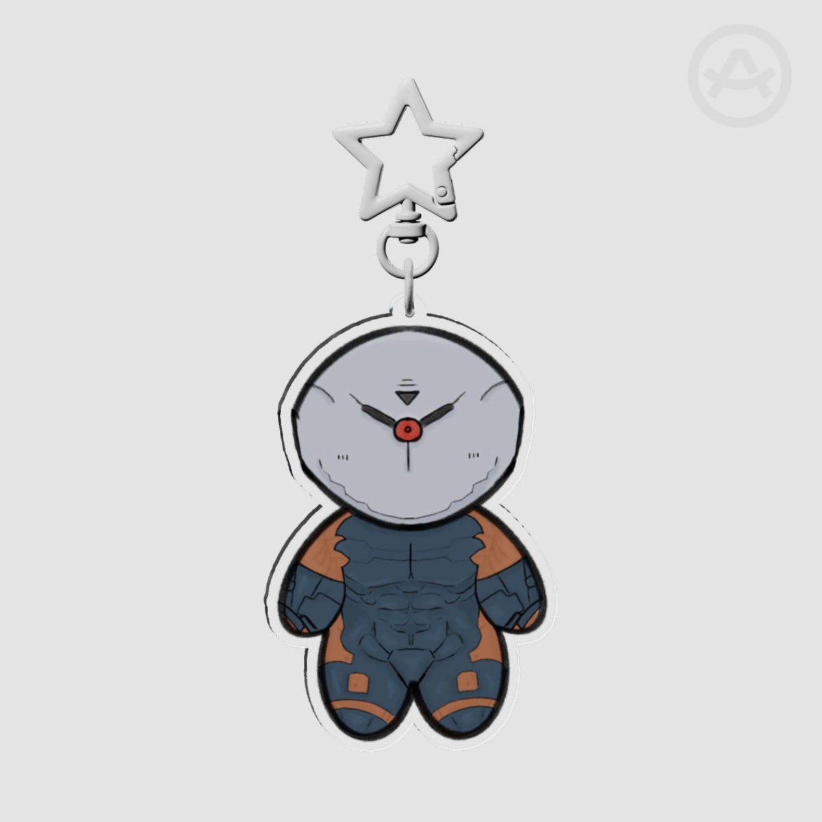 gray fox chibi keychain !