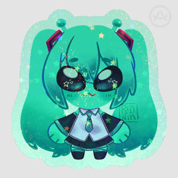 Miku Alien | Holo Sticker
