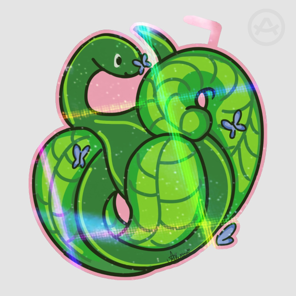 Wing sprout dragon Colored Edge Die Cut Stickers
