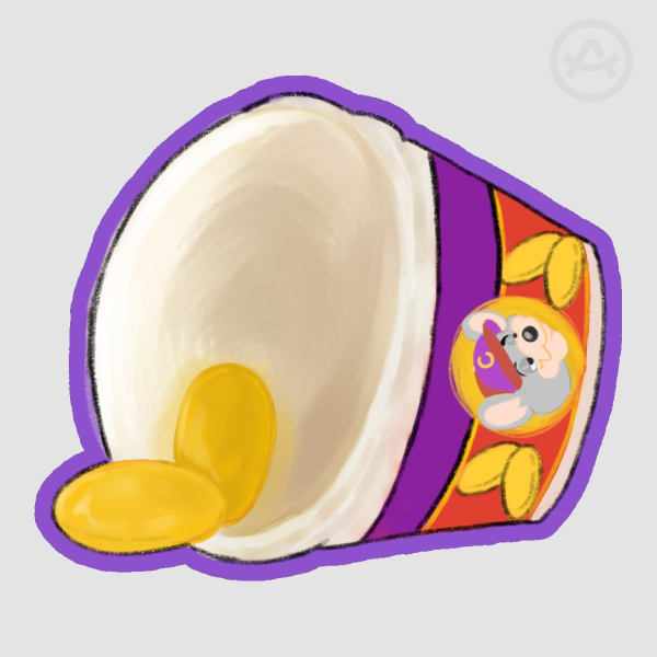 Coin Cup Arcade Chuck's - Random Collab -Colored Edge Die Cut Sticker