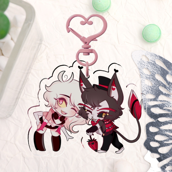 chibi Huskerdust Duo keychain