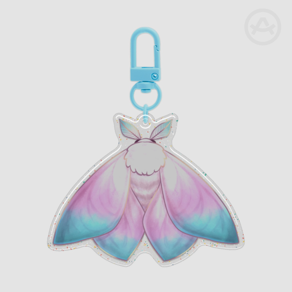 Trans Pride Moth Charm