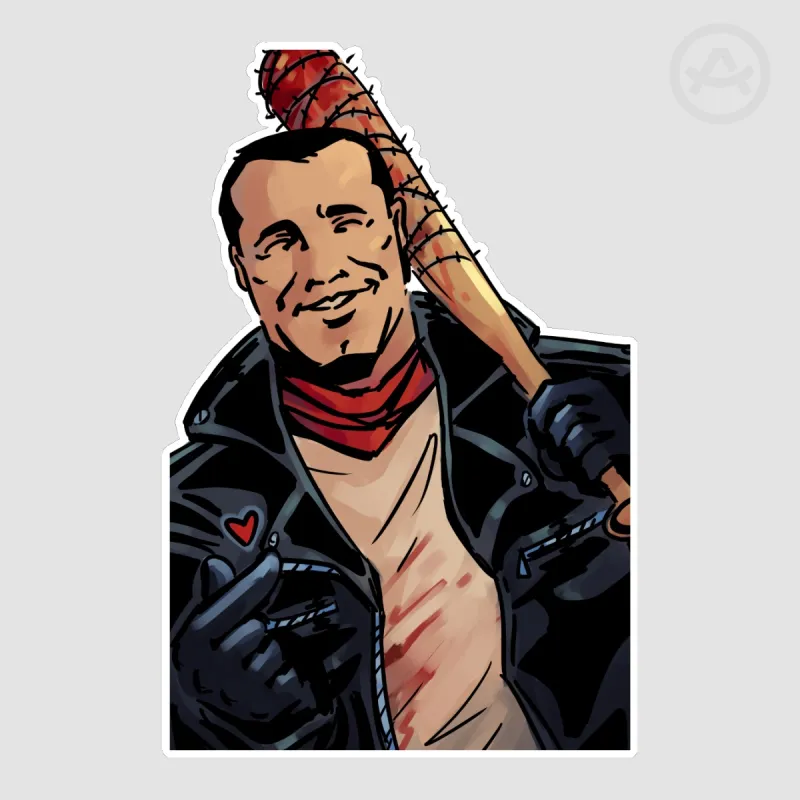 Comic Negan Sticker by Taco - ACGGOODS
