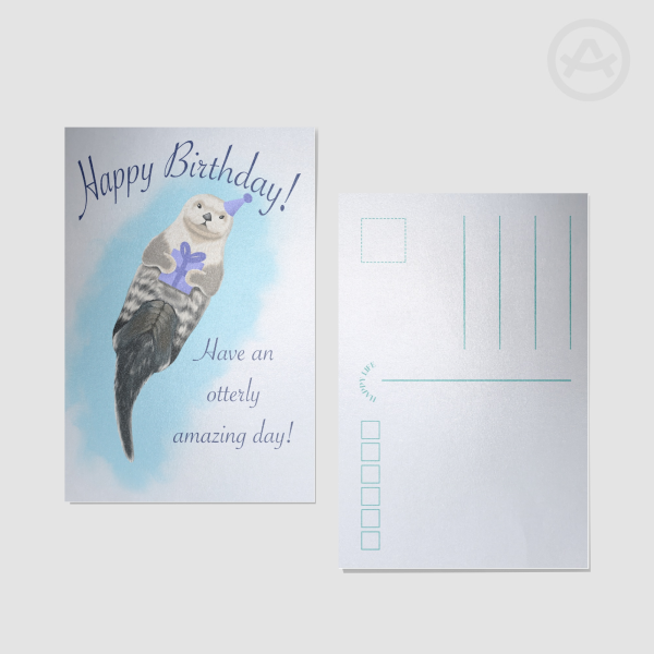 Happy birthday Sea Otter Postcard