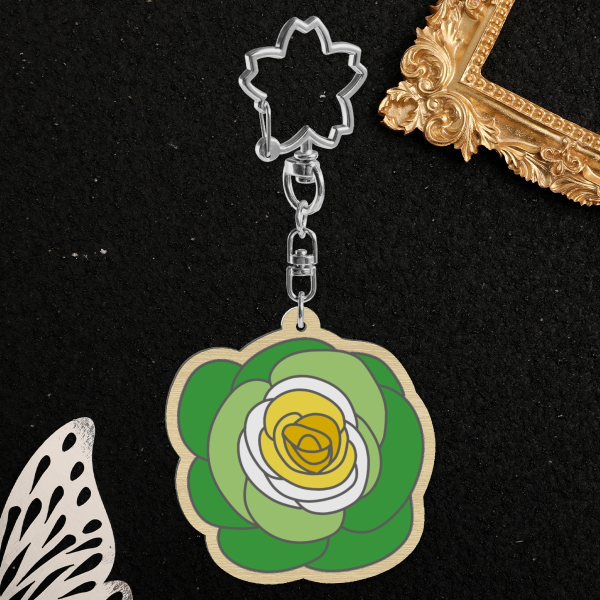 Aroallo Rose Wood Keychain