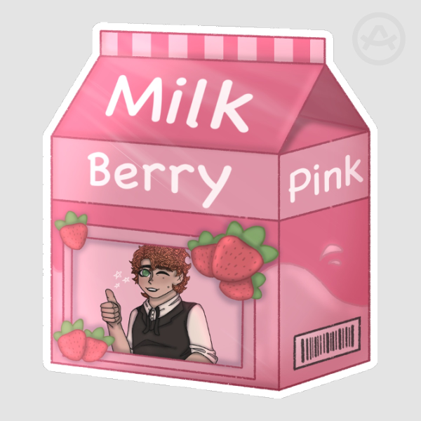Dead Plate Rody Milk Carton Die Cut Stickers 2"