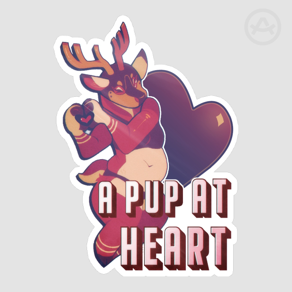 A Pup At Heart Stickers