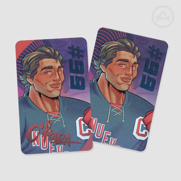 Fan Made Unofficial Miguel Hockey AU Holographic Photocards