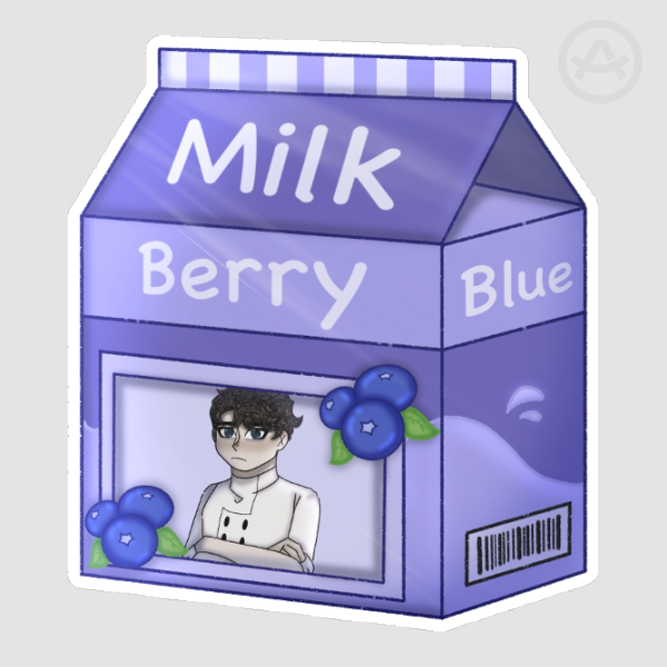 Dead Plate Vincent Milk Carton Die Cut Stickers 2"