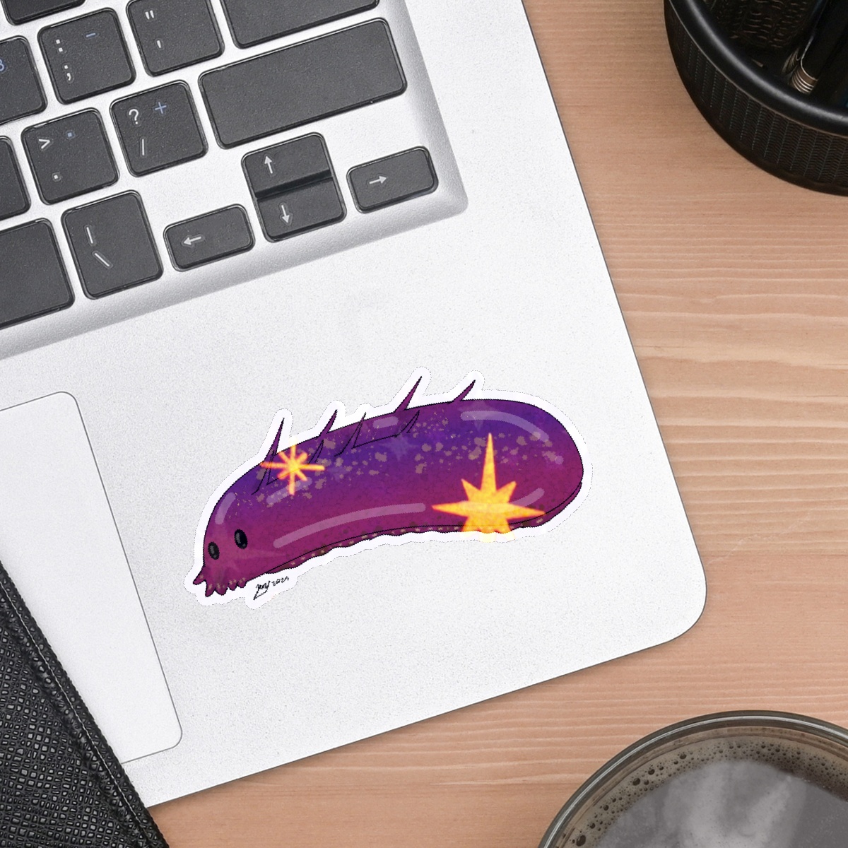 Purple Sea Cucumber Sticker