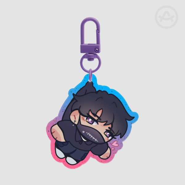Kane Glitter Acrylic Keychain