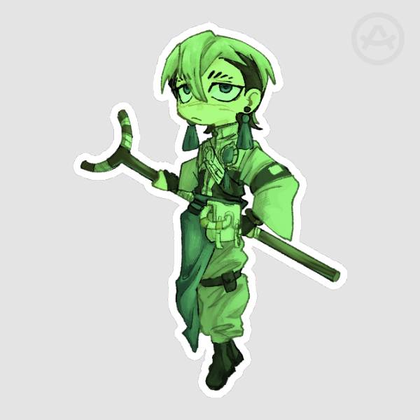 Green Zanka Sticker