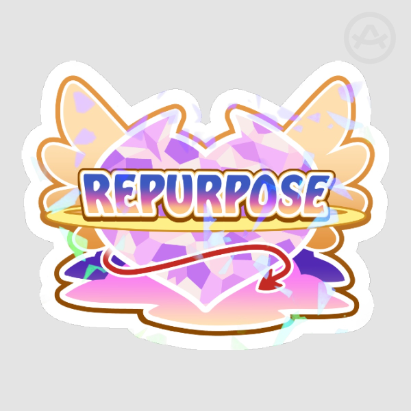 Repurpose Holographic Glass Sticker