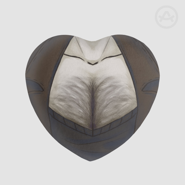 Don Heart Shape Plush Badge