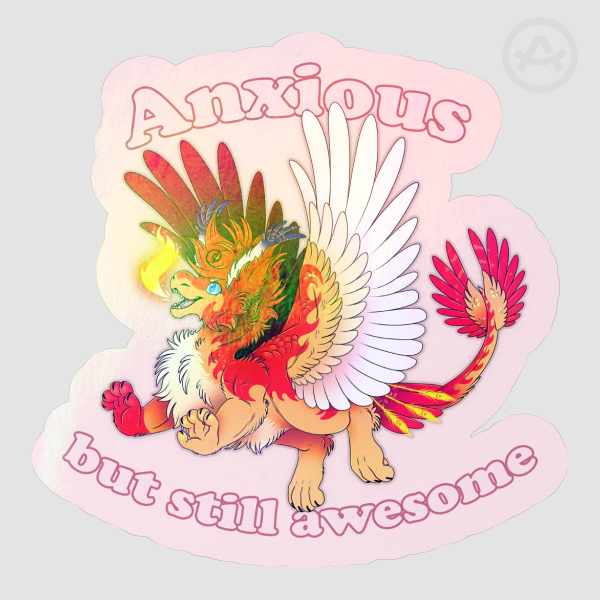 Artémys (literal child of flames, oc) sticker (shiny)