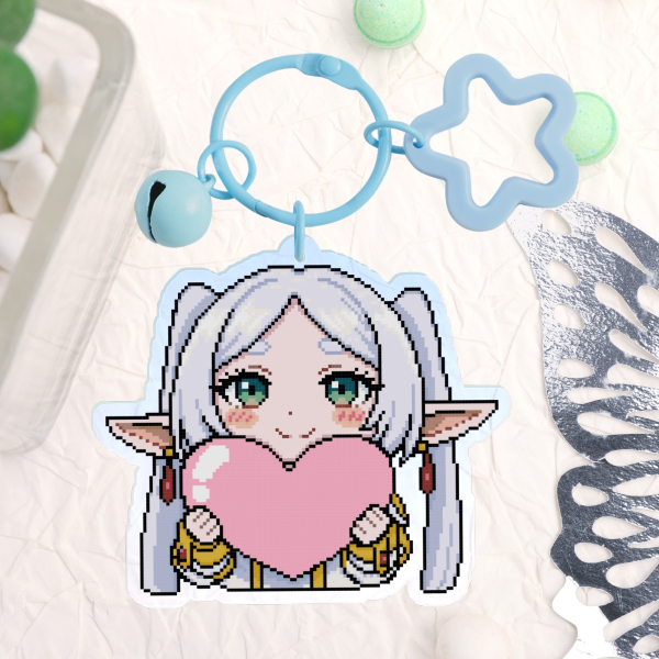 Frieren Double-Sided Acrylic Keychain – Colored Edges | Frieren: Beyond Journey’s End 🌸