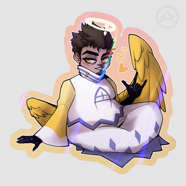 Adam Holo Heart Sticker