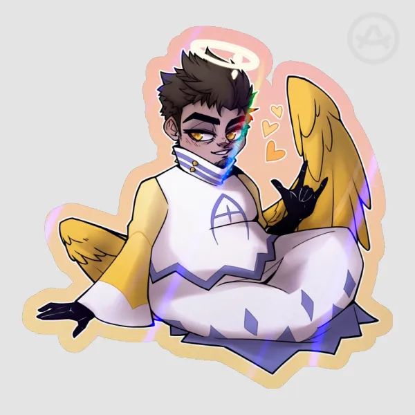 Adam Holo Heart Sticker