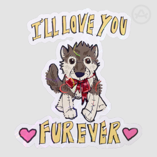 Wolfie ‘I’ll love you furever’ sticker