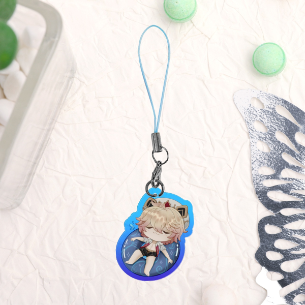 Summer Time Dahlia Double-Sided Acrylic Phone Charm
