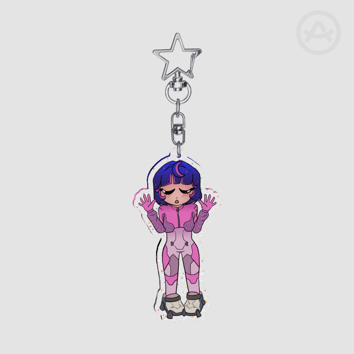 Venus Juno Glitter Acrylic Keychains