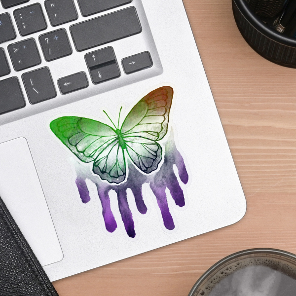 Butterfly #5 | Clear Vinyl Die Cut Sticker