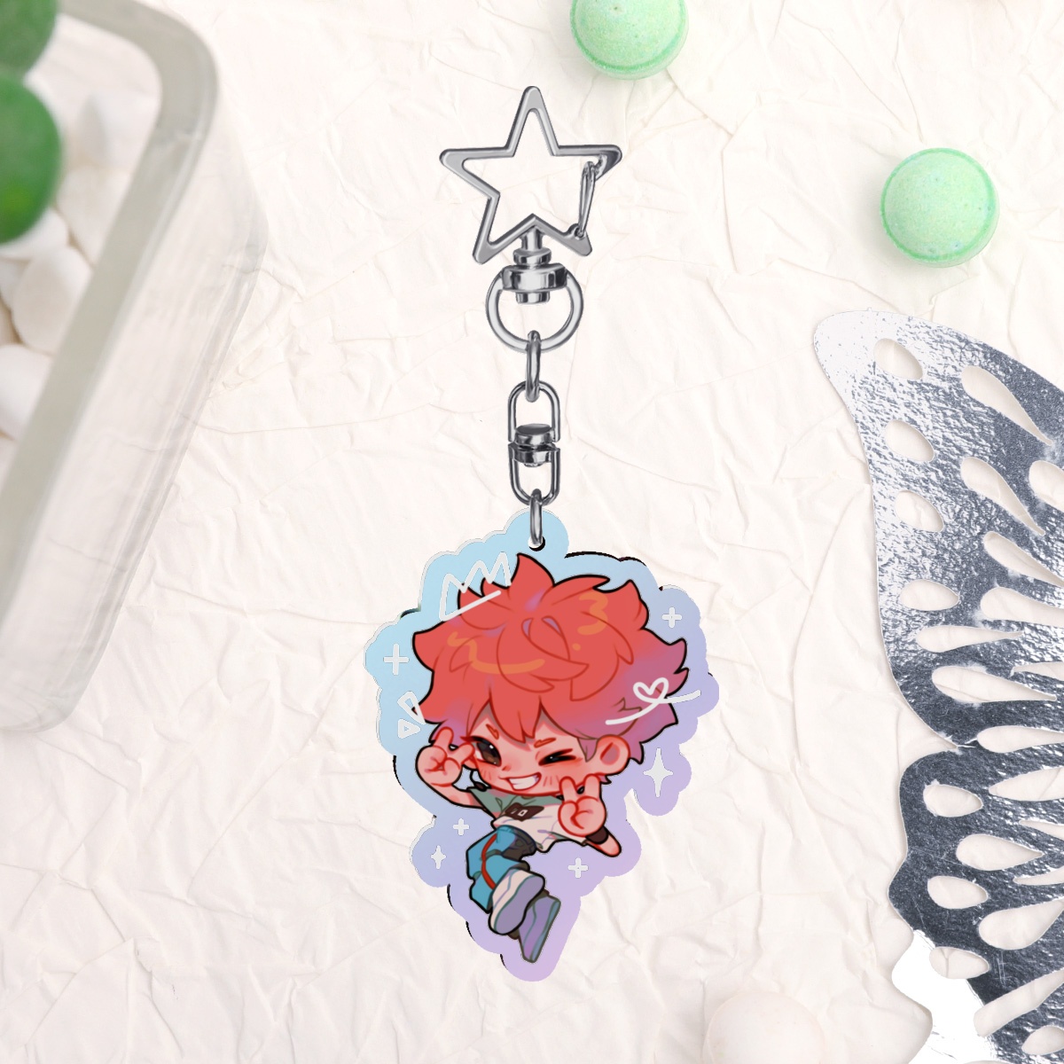 HINATA IDOL AU KEYCHAIN