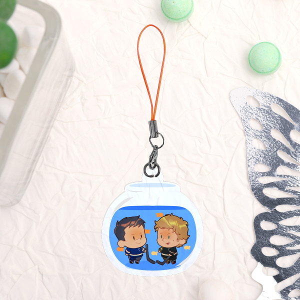 Unofficial Fan Made Hollanov Fishbowl Colored Edge Acrylic Keychains