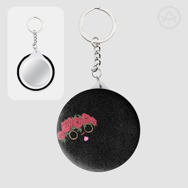 Void with Roses Mirror Keychain