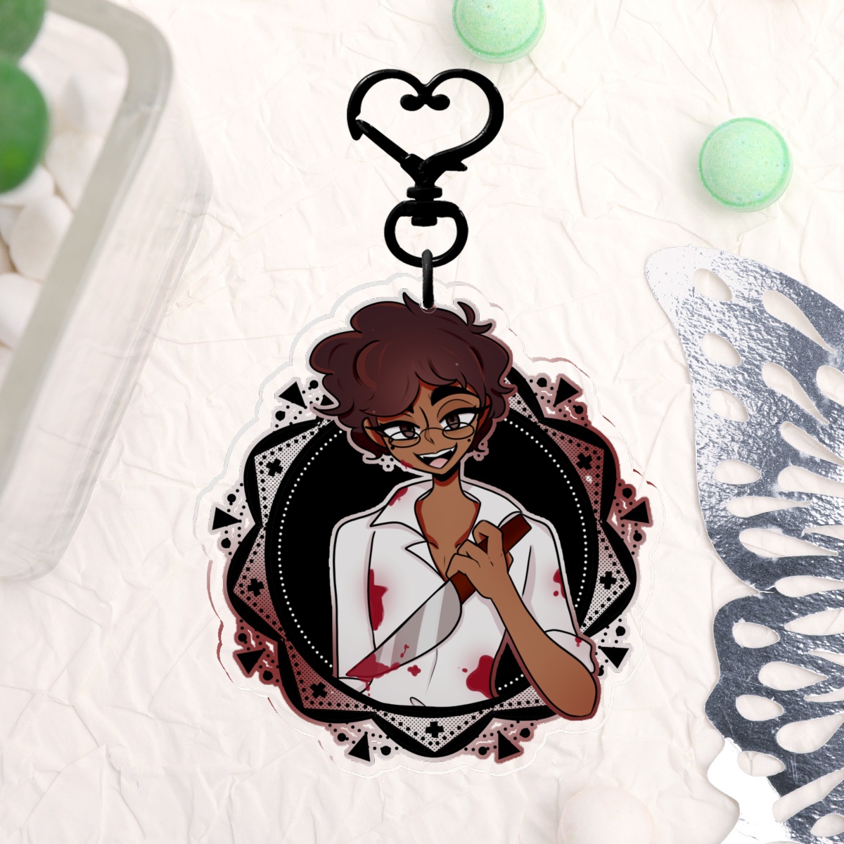 Human Alastor Clear Acrylic Keychain