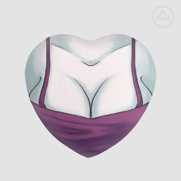 Lucy Heart Shape Plush Badge