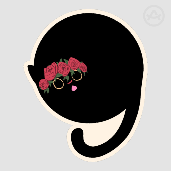 Void with Roses Soft Touch Sticker