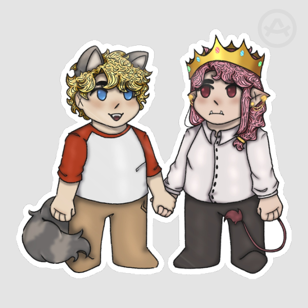 Bedrock Bros [Tommyinnit & Technoblade] Die Cut Sticker 2"