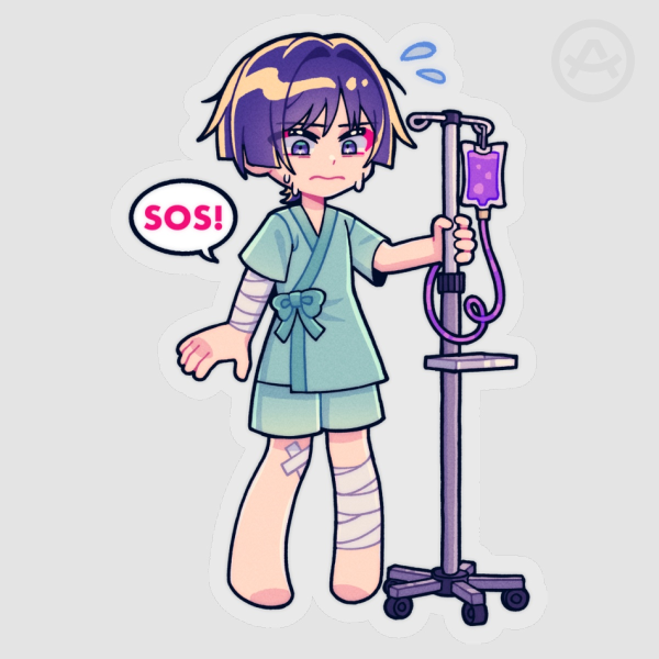 Patient Scaramouche Sticker