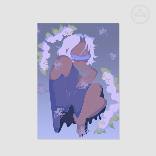 Moth Lady Poster Print
