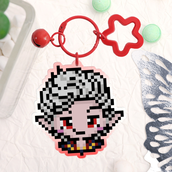 Astarion Double-Sided Acrylic Keychain – Colored Edges | Baldur's Gate 3 🩸