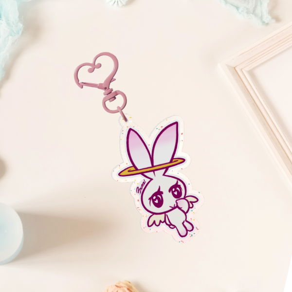 Bunni - Glitter Acrylic Keychains