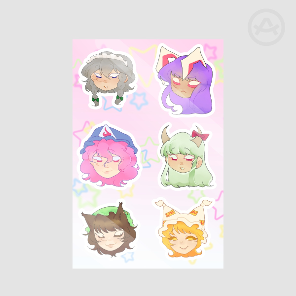 Touhou Stickers Sheet